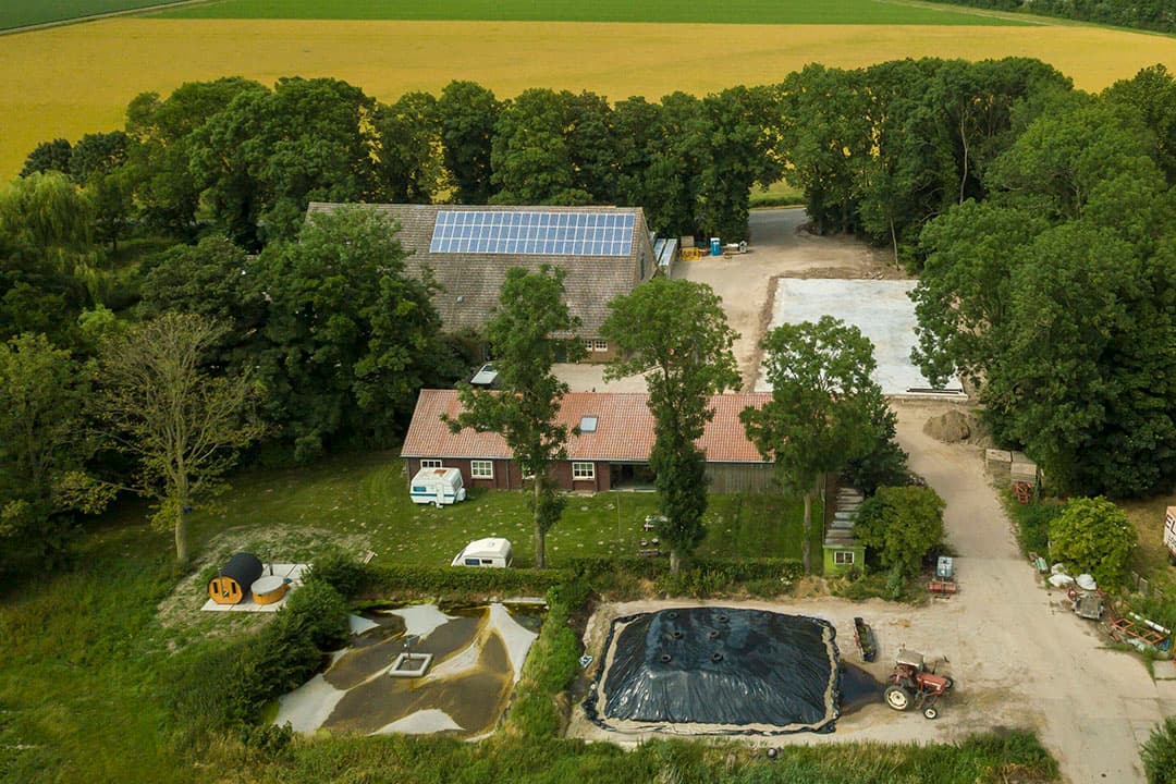 Overzicht van het akkerbouwbedrijf.