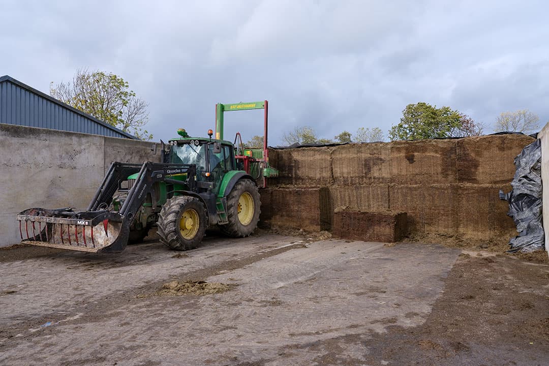 De eerste drie snedes kruidenrijk gras zijn tegelijk ingekuild met de eerste drie snedes grasklaver. De kuilen bevat 20% kruidenrijk gras.