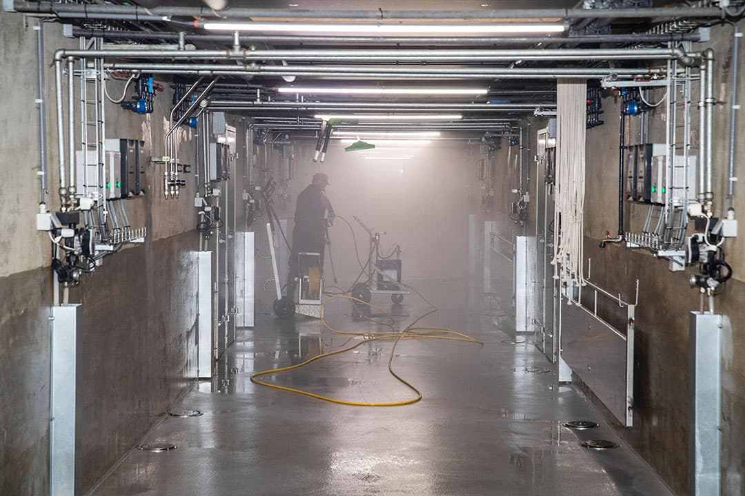 Op het bedrijf wordt hygiënisch gewerkt. Alles is schoon en ziet er goed georganiseerd uit.