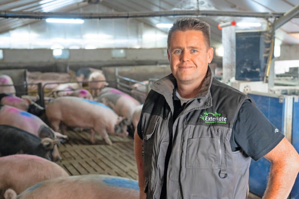 Ruben Exterkate (43) heeft een bedrijf met 210 zeugen en 500 vleesvarkens. De ondernemer doet als bio-varkenshouder aan eigen aanfok. Hij switcht van TN70 naar TN50 (x Tempo), met rotatiekruising met Z-lijn.
