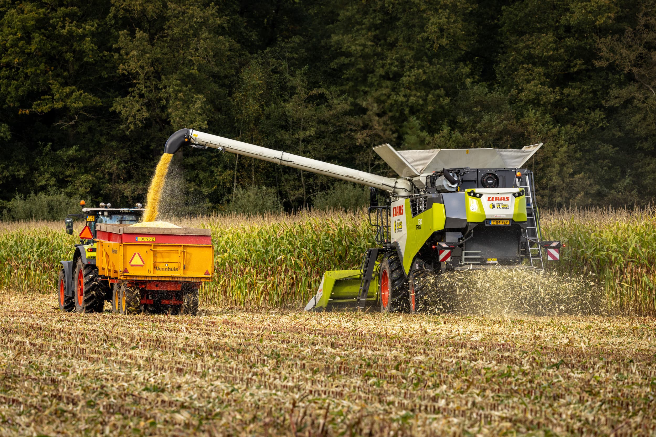 De productie van maaidorsers in Harsewinkel ligt tijdelijk stil. Claas voert opnieuw werktijdverkorting door vanwege lage marktvraag. Foto: Koos Groenewold