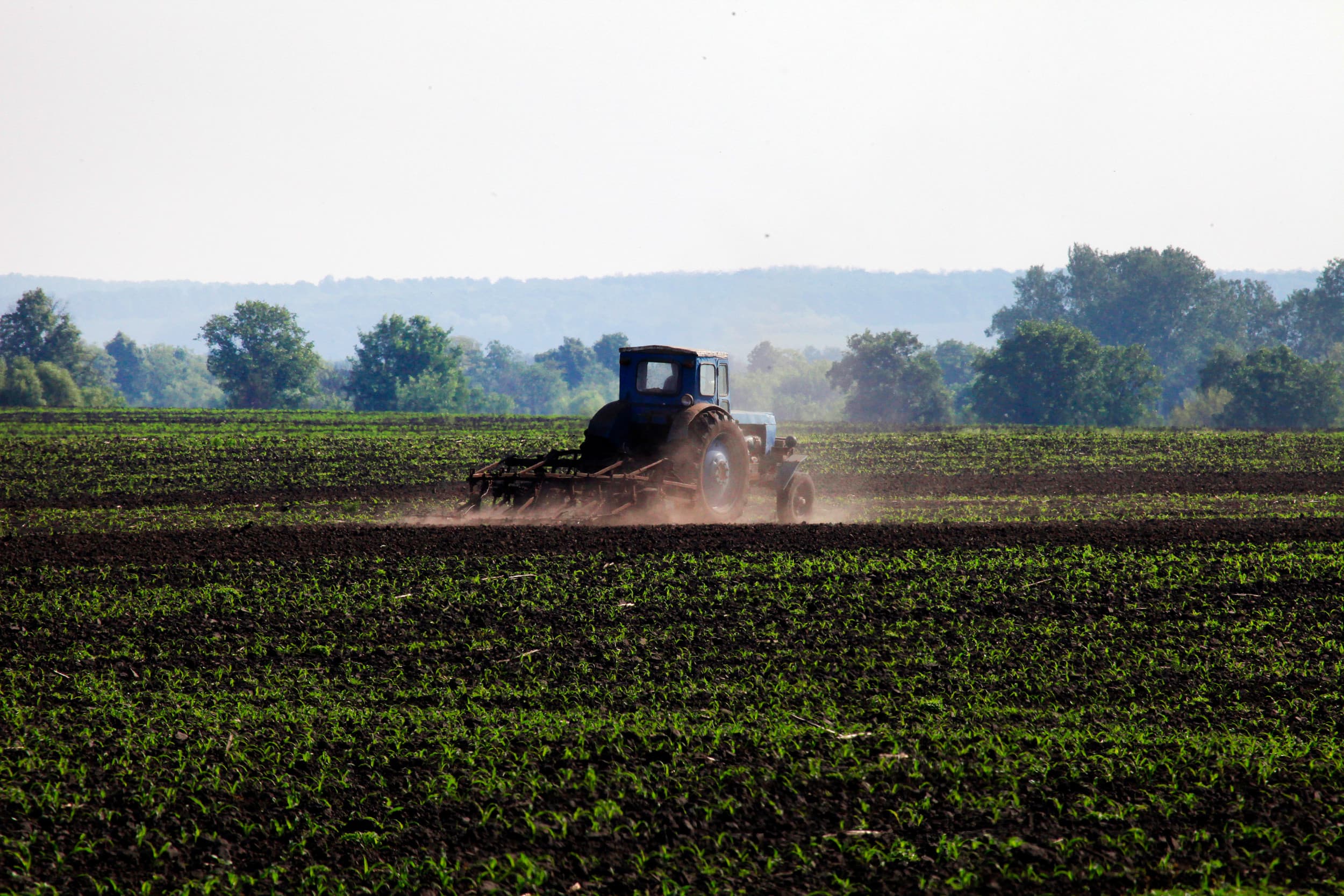 Trekker aan het werk op het land in Oekraïne. De Europese Commissie schaft de importvoordelen voor Oekraïense landbouwproducten af, wat leidt tot nieuwe handelsbeperkingen en spanningen binnen de EU. Foto: Henk Riswick