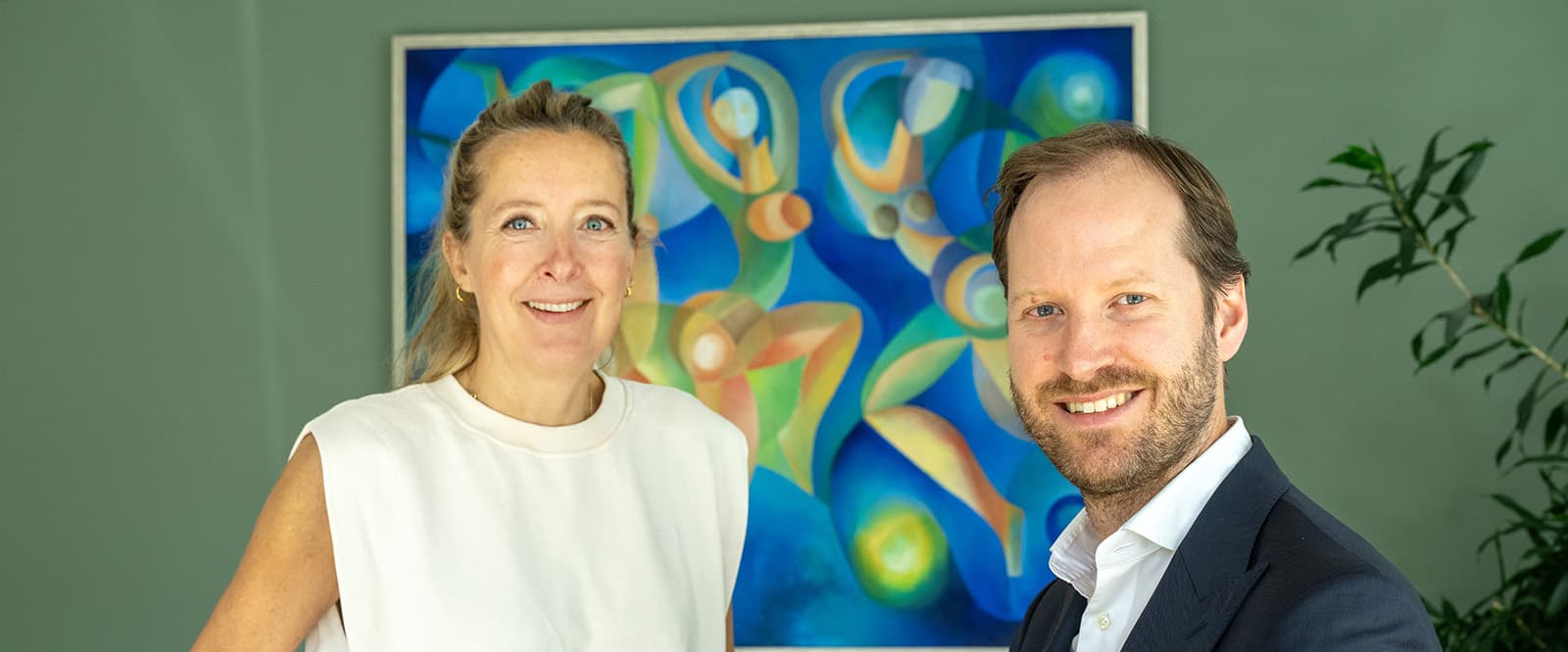 Caroline van Slooten, Director Investments bij Sectie5 en Thijs Burger, Investment Manager bij Sectie5. Foto: Sectie5