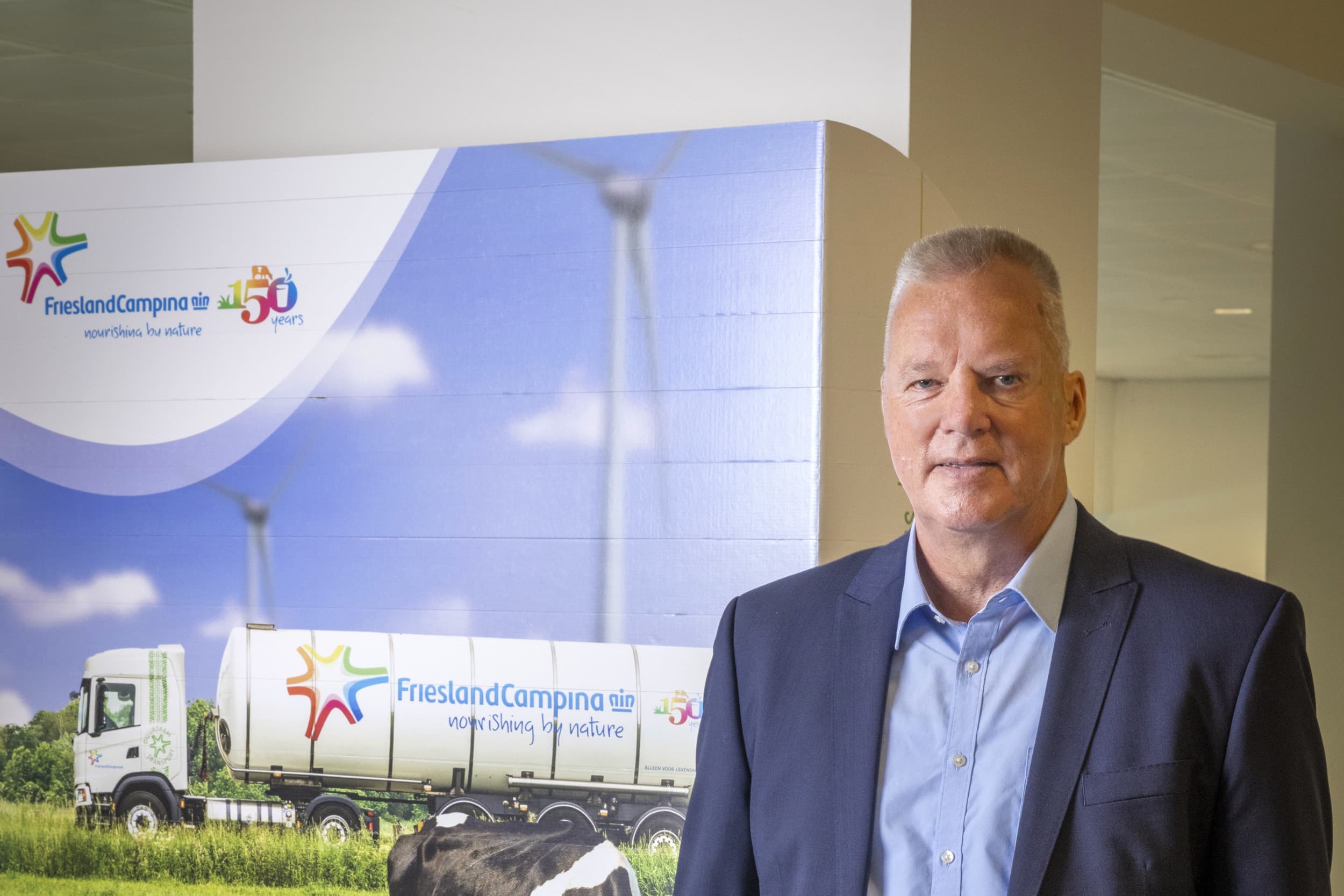Sybren Attema leidt FrieslandCampina naar een nieuwe fusie met Milcobel. Foto: Koos Groenewold