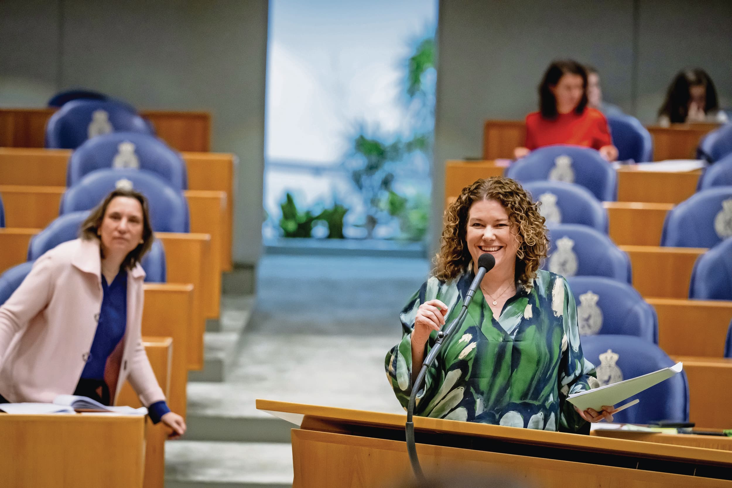 D66-Tweede Kamerlid Anne-Marijke Podt (r) komt met een vijfpuntenplan om Nederland van het stikstofslot te halen. Foto: ANP