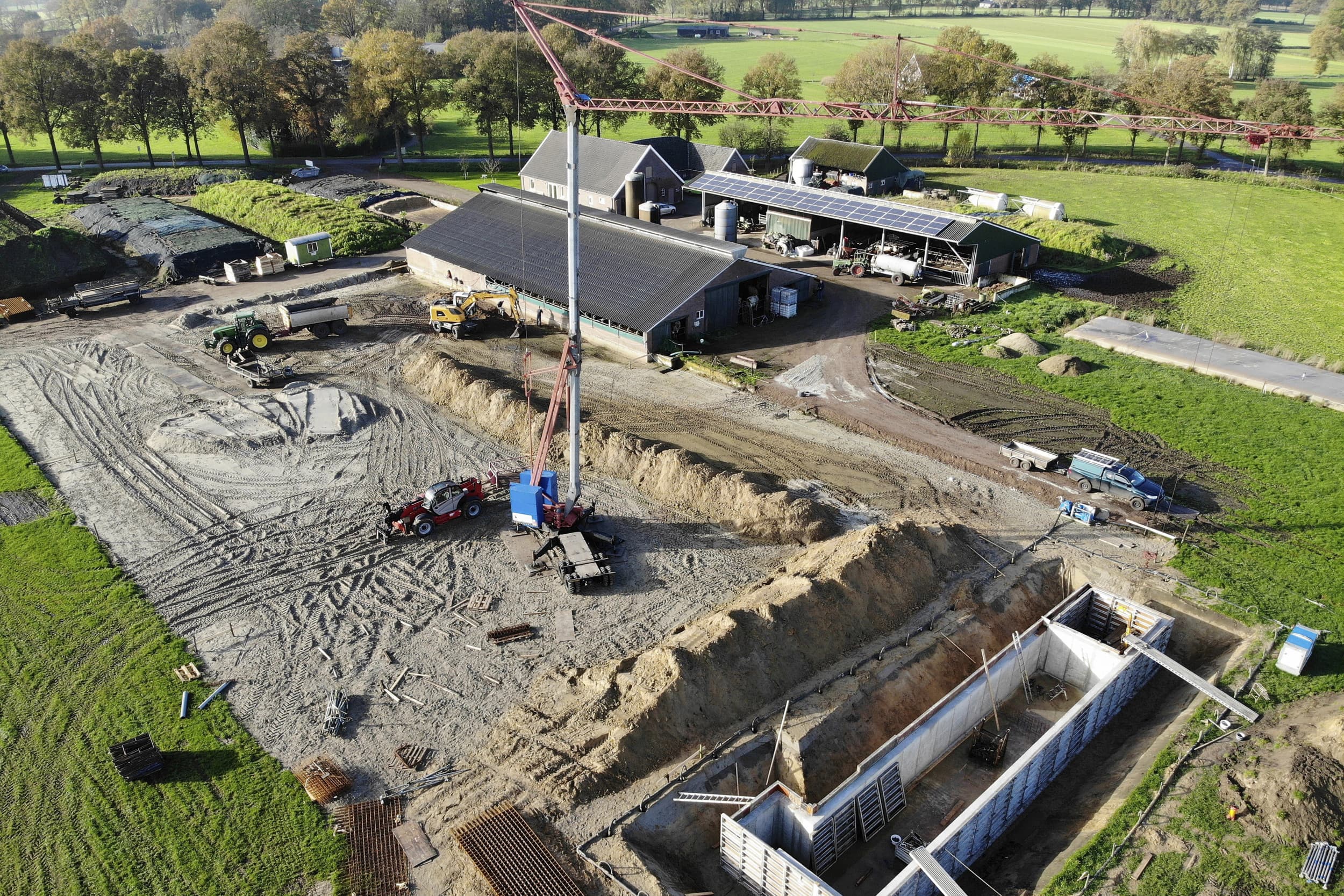 nieuwe melkveestal bouwen