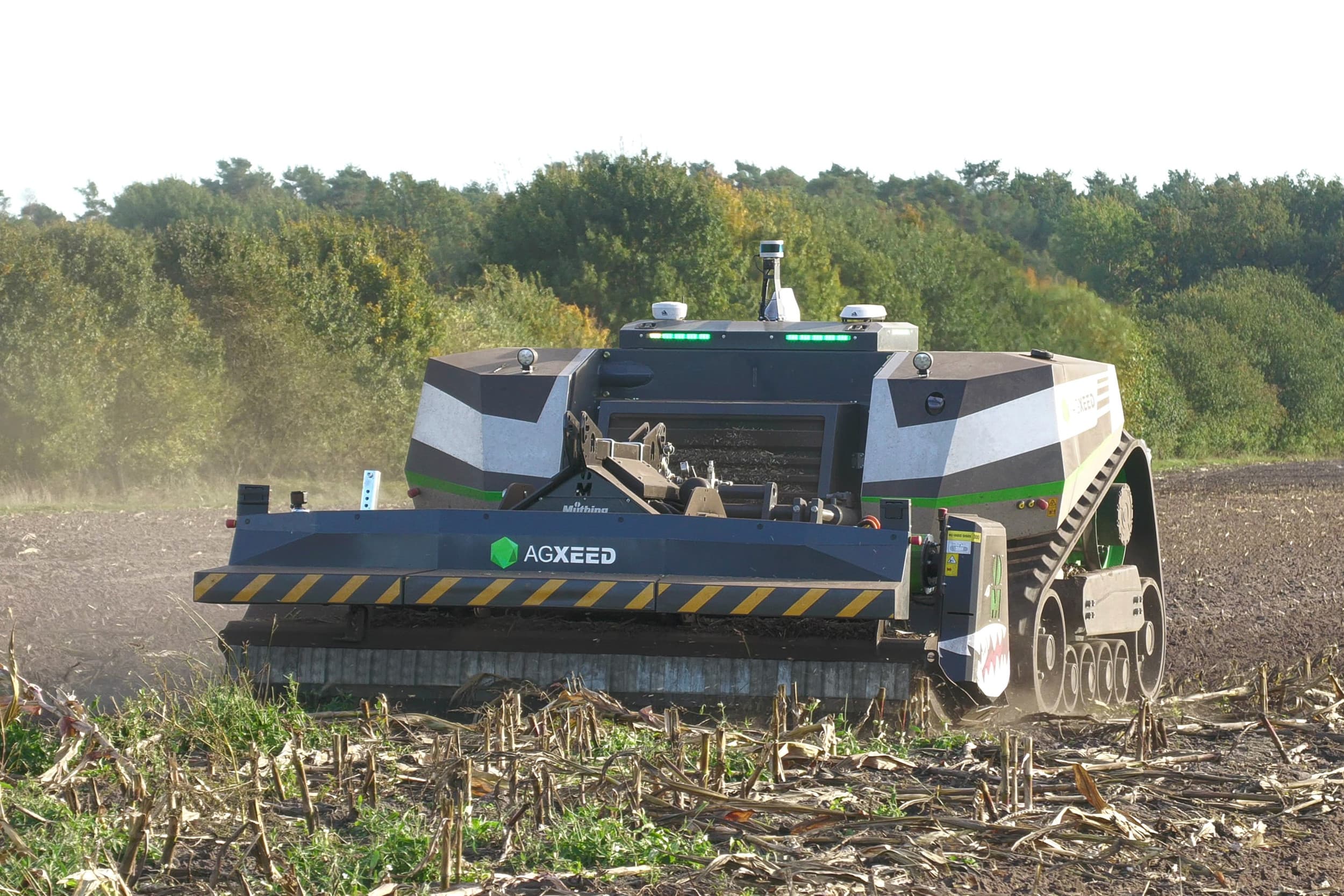 De AgXeed veldrobot is in feite een trekker zonder cabine op rupsen, bijvoorbeeld ideaal voor bodembewerkingen met minimale bodemdruk. Maar misschien heb jij wel een heel ander karwei in gedachten voor deze robot? Laat het ons weten. Foto: NPPL
