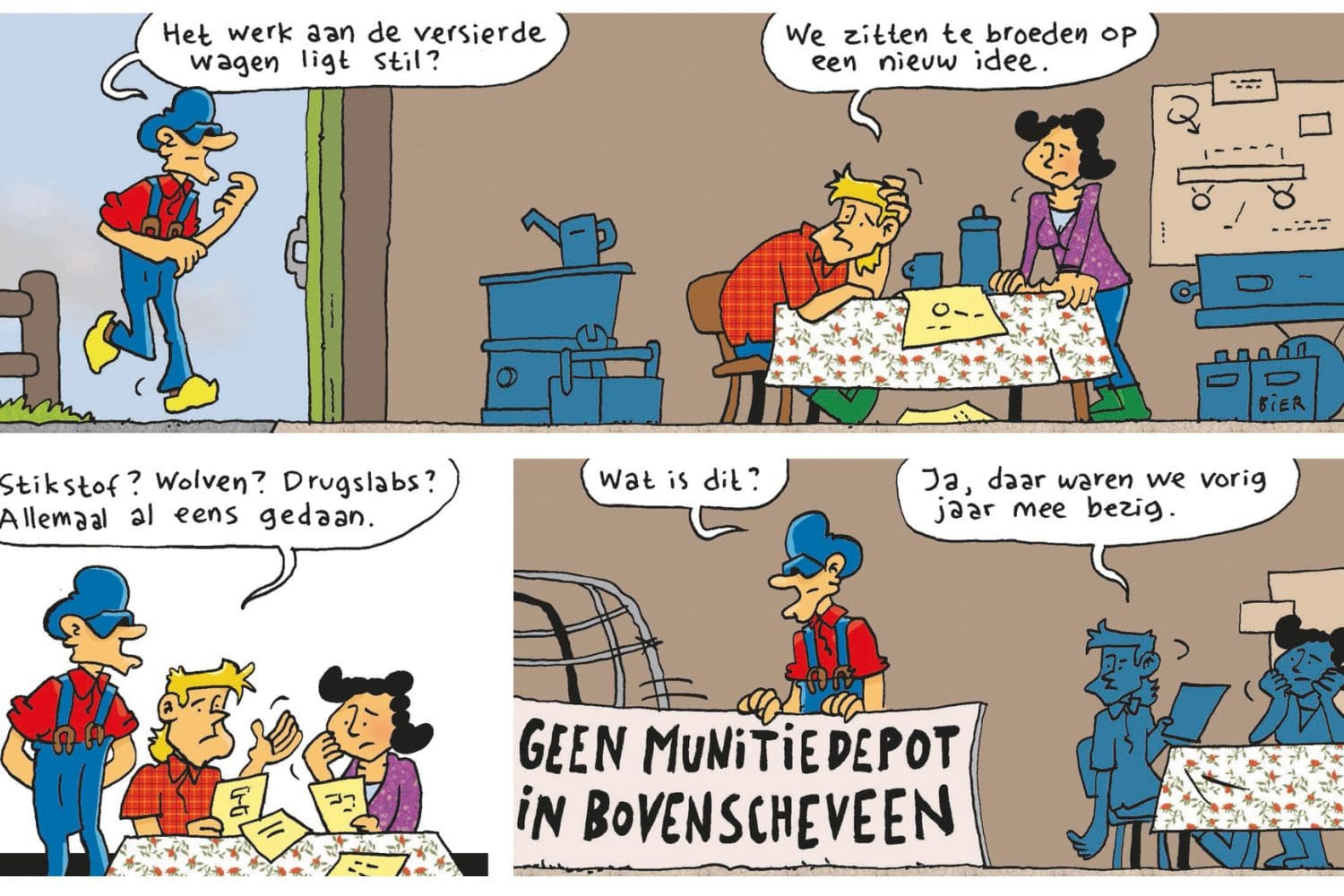 Strip | Ingeving bij knutselen aan versierde wagen