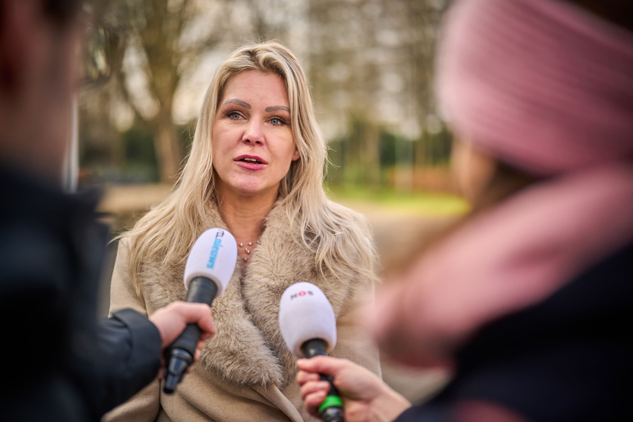 Femke Wiersma, minister van Landbouw staat de pers te woord na afloop van de ministerraad. Foto: ANP PHIL NIJHUIS