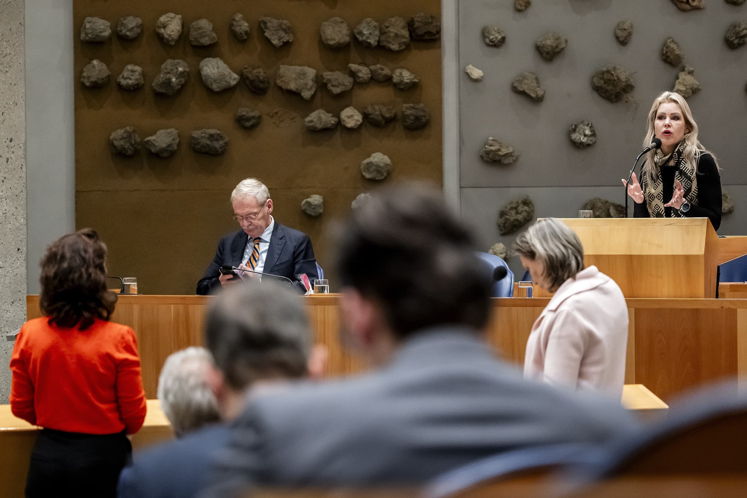 Minister Femke Wiersma tijdens het stikstofdebat in de Tweede Kamer, donderdag 20 februari. Foto: ANP