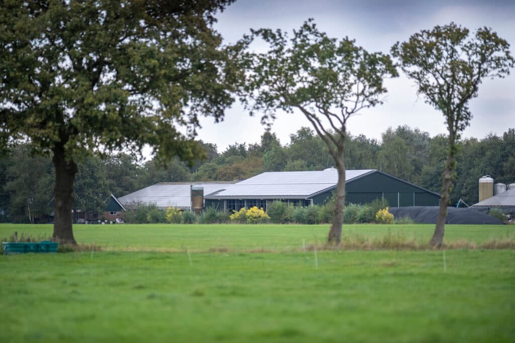 Melkveebedrijf van de familie Kroon in het Drentse Peize.