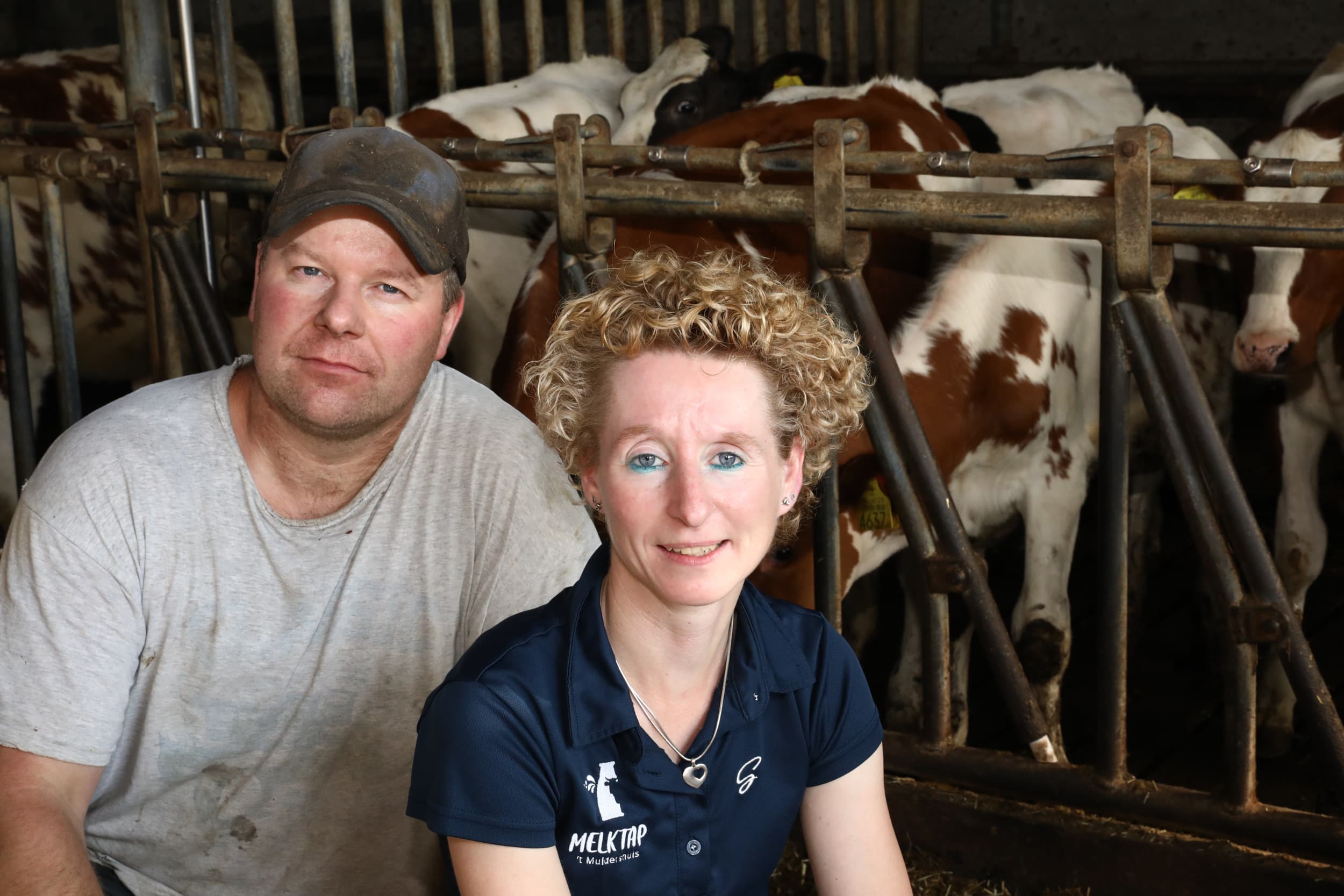 Erik Harkink en Cynthia Kornegoor van boerderij 't Muldershuis in Vorden