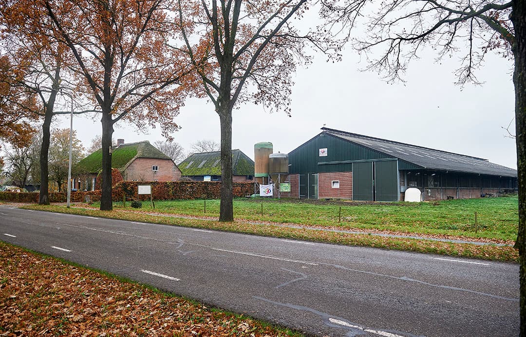 Het bedrijf vanaf de straat gezien.