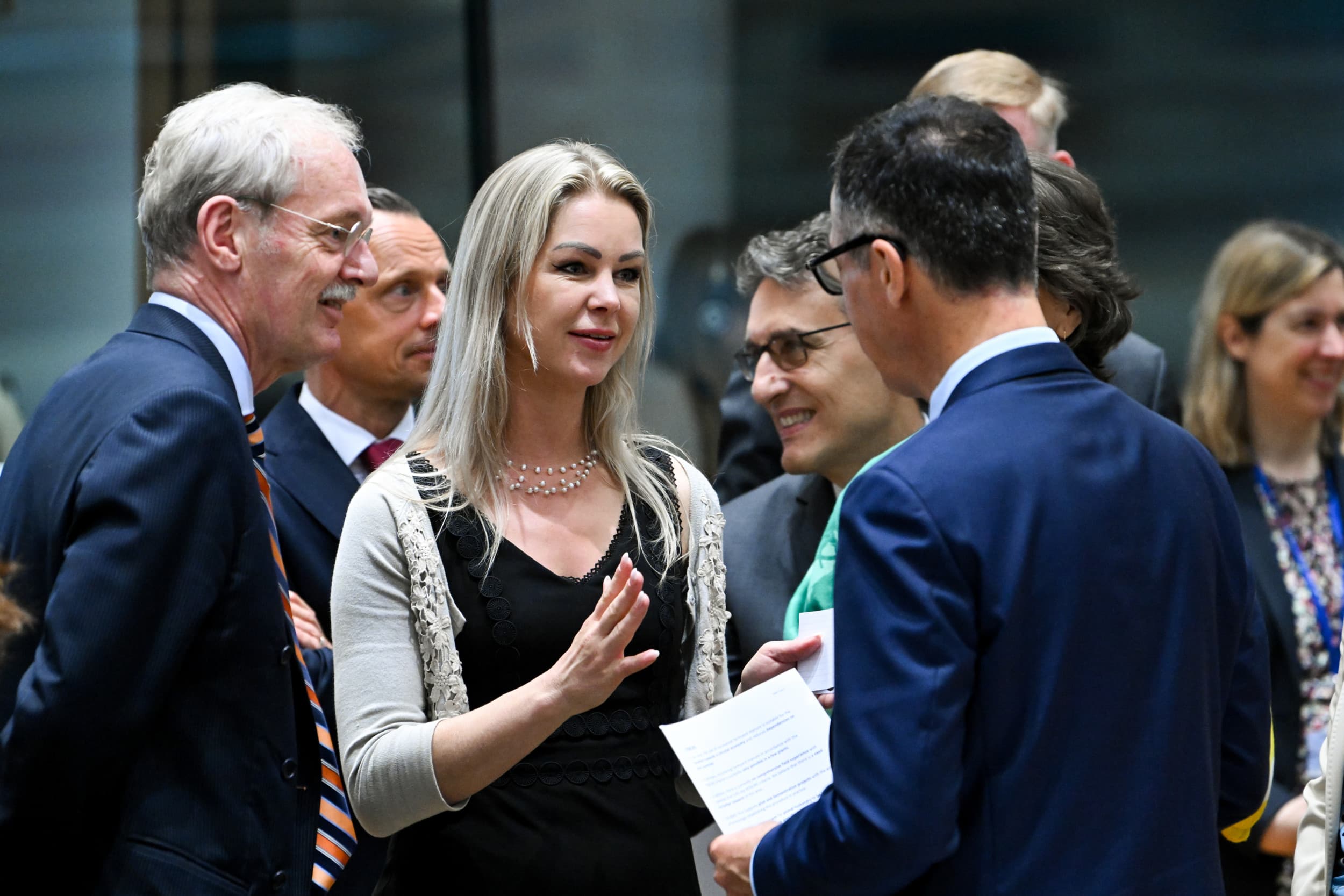 Femke Wiersma, minister van Landbouw, Visserij, Voedselzekerheid en Natuur in het kabinet Schoof tijdens haar eerste vergadering van Europese Landbouwministers in Brussel. – Foto: Europese Raad