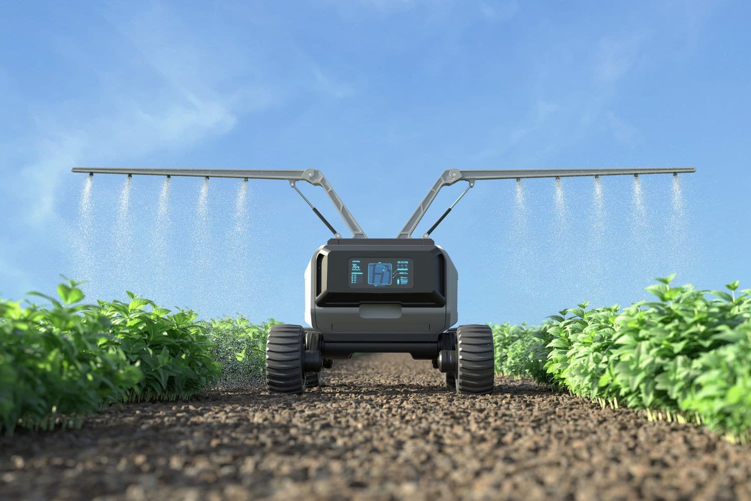 Robot in actie: Duurzame intensivering en innovatieve technologieën transformeren de landbouw. – Foto: Canva