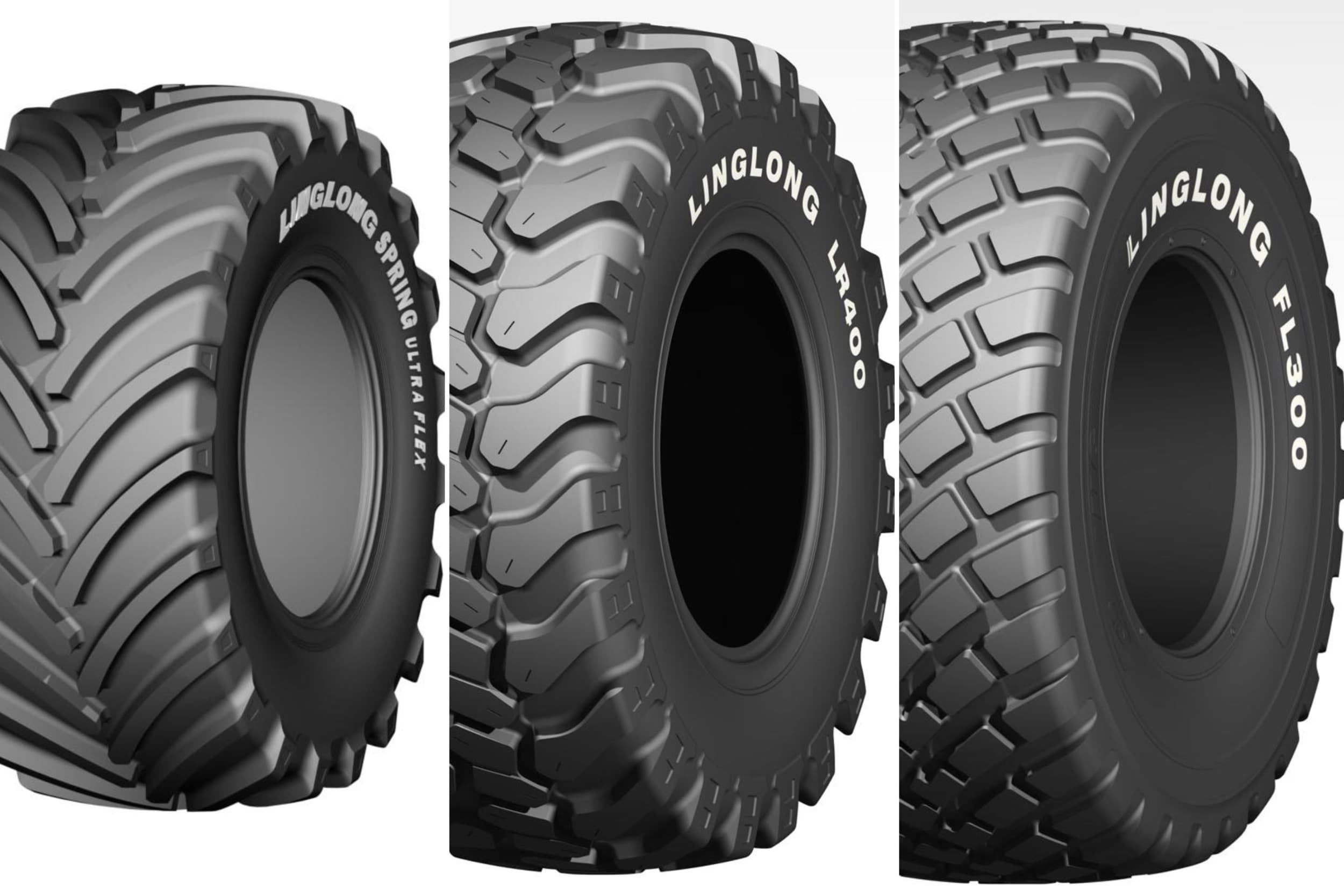 De Chinese bandenfabrikant Linglong wil de Europese landbouw in en presenteert op vakbeurs The Tire Cologne van 4-6 juni in Keulen (D.) een aantal nieuwe banden die geschikt zijn voor landbouwvoertuigen. – Foto: Linglang
