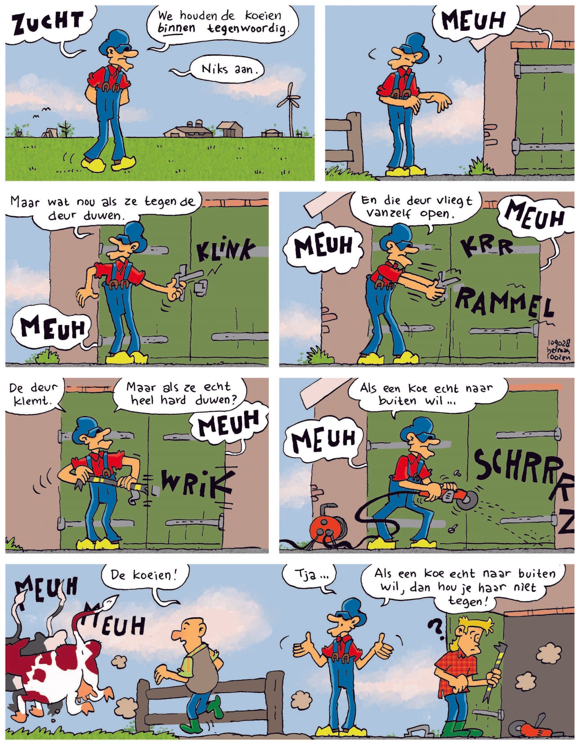 strip opa met koe
