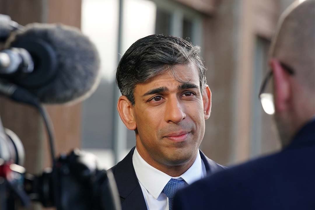 Premier Rishi Sunak zegde de wet toe na jaren campagne door de NFU, volgend op een consultatieronde vier jaar geleden, leidend tot concrete voorstellen. - Foto: ANP