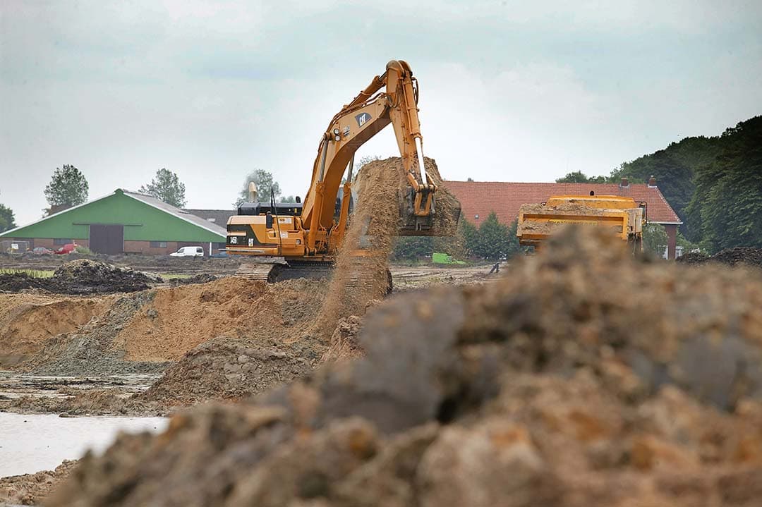 Woningbouw op voormalige landbouwgrond lukt nog met behulp van  intern salderen met het bemesten dat voorheen plaatsvond. - Foto: Mark Pasveer