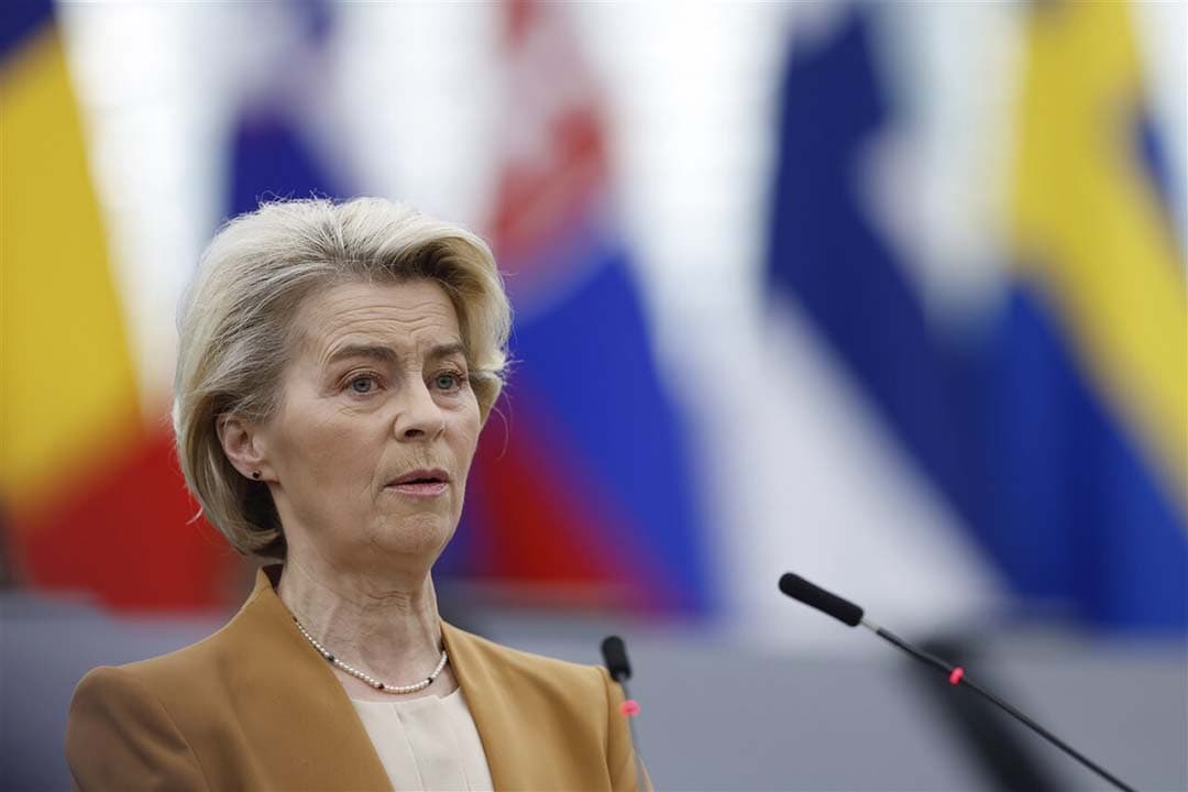 Voorzitter Europese Commissie Ursula von der Leyen zet alle pijlen op de strategische dialoog die ze vorige maand heeft aangekondigd. Bedrijfsleven, wetenschap, maatschappelijke organisaties, boeren en consumenten worden bij de dialoog betrokken. - Foto: ANP