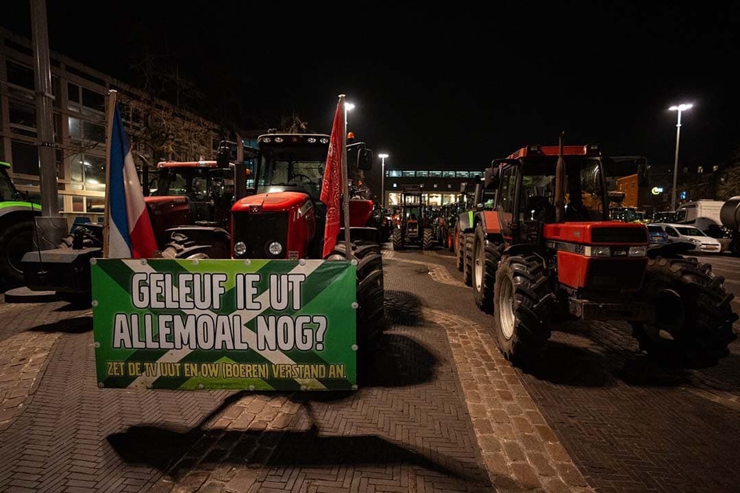 Boeren hebben begin februari actie gevoerd bij het provinciehuis van Gelderland. - Foto: ANP
