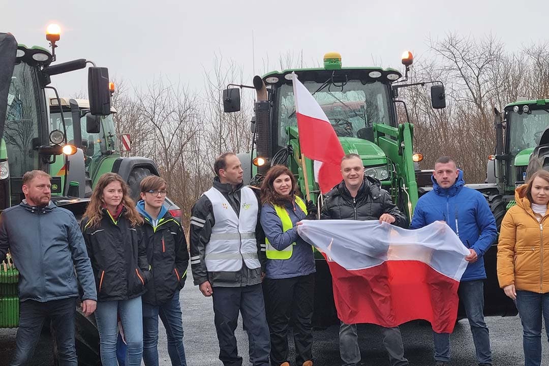 Arnoud Korrel (in grijs hesje) tijdens het boerenprotest in Duitsland. - Foto: Arnoud Korrel
