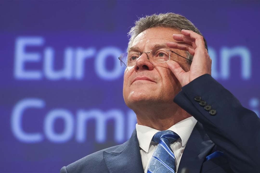 Maroš Šefčovič is een Slowaakse diplomaat en politicus, momenteel werkzaam als uitvoerend vicevoorzitter van de Europese Commissie voor de Europese Green Deal sinds 2023. - Foto: ANP