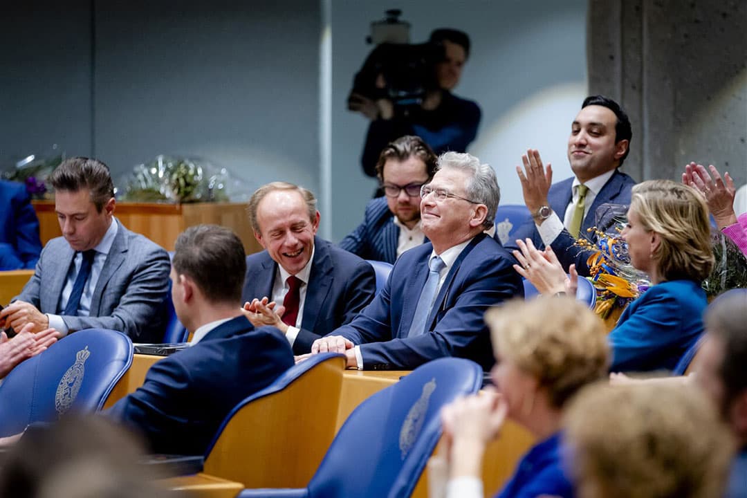 Roelof Bisschop (SGP) tijdens de laatste plenaire vergadering van de huidige Tweede Kamer. - Foto: ANP