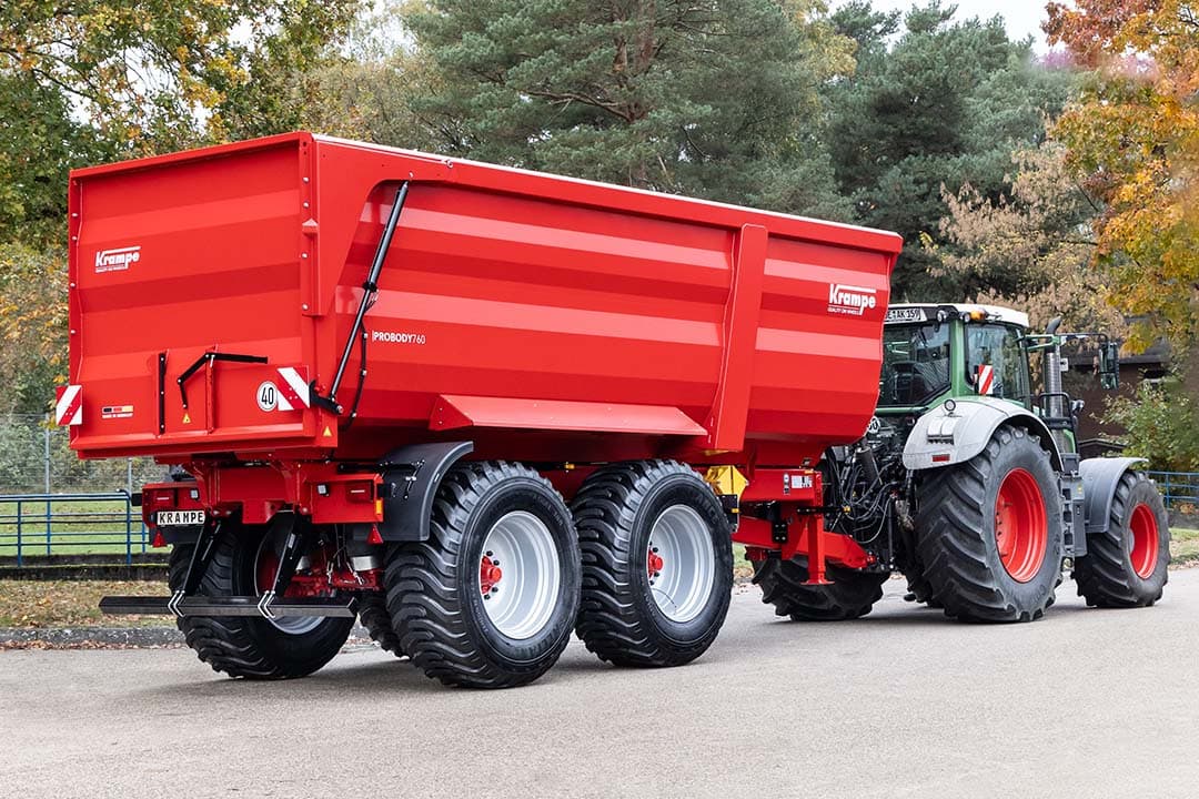 De Duitse machinefabrikant Krampe levert de ProBody 760-kipper met een maximaal laadvolume van 40 kuub. Het gewicht van de machine bedraagt 8.060 kg. - Foto's: Krampe