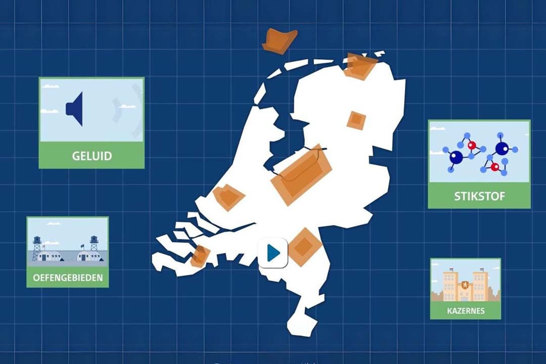 Defensie is op zoek naar ruimte voor onder andere opslag munitie. - Foto: still uit video ministerie van Defensie