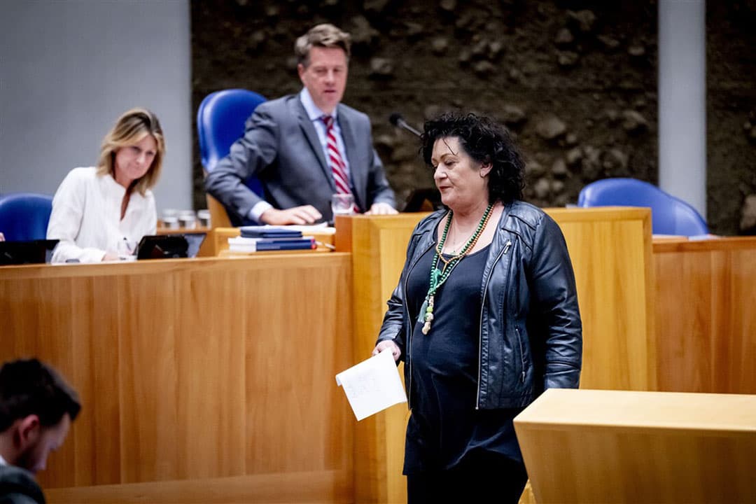Caroline van der Plas tijdens de laatste dag dat de Tweede Kamer in de huidige samenstelling over onderwerpen debatteerde. - Foto: ANP