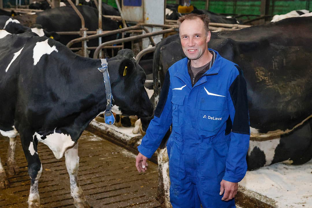Hendrik van Wensen (44) melkt in Harmelen (U.) 66 koeien. Productie  8.771 kg melk met 4,59% vet en 3,70% eiwit.