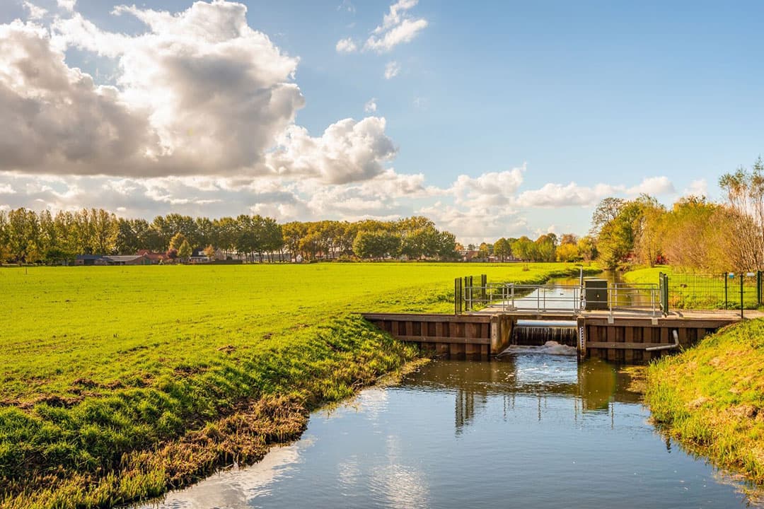Een volle beek aan het eind van de zomer: dankzij overvloedige regenval in juli en augustus is de grondwaterstand in Nederland goed tot hoog, en sproeiverboden zijn grotendeels opgeheven. - Foto: Getty Images/Ruud Morijn