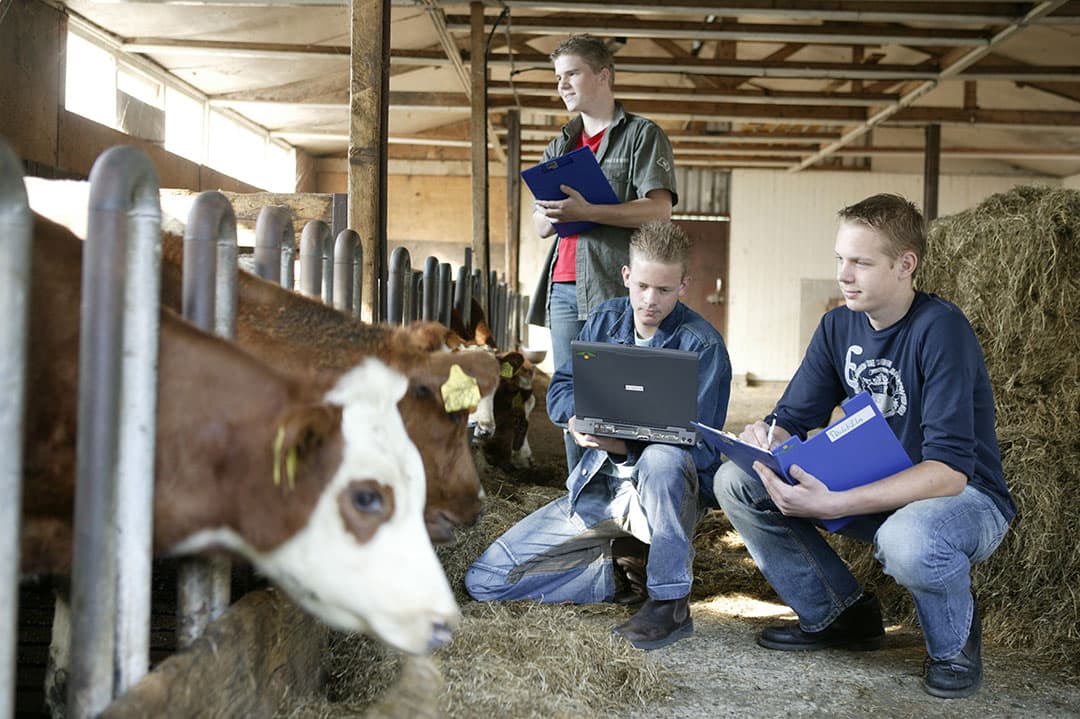 Vandaag de dag is het landbouwonderwijs een combinatie van theorie en praktijk. Foto: Jan Willem Schouten