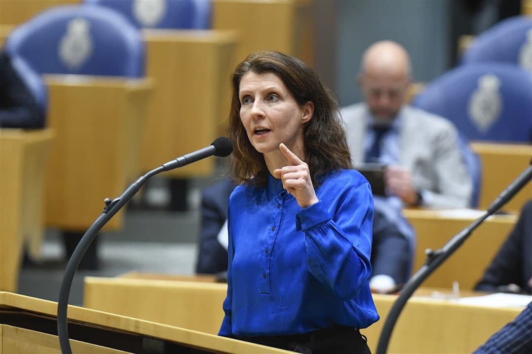 Esther Ouwehand, Partij voor de Dieren, tijdens een eerder Kamerdebat dit jaar over de  uitslag van de Provinciale Statenverkiezingen. - Foto: ANP