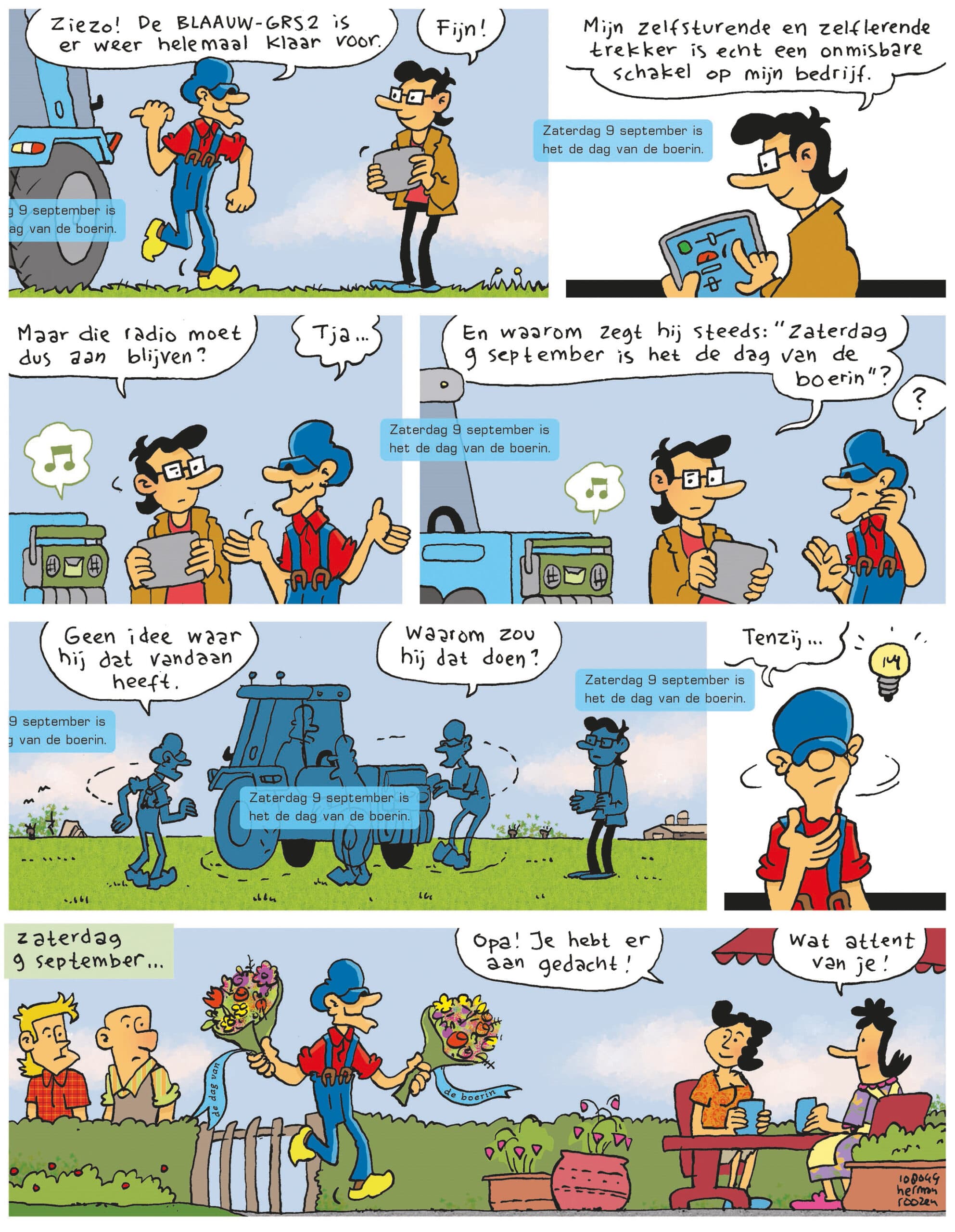 strip dag van de boering