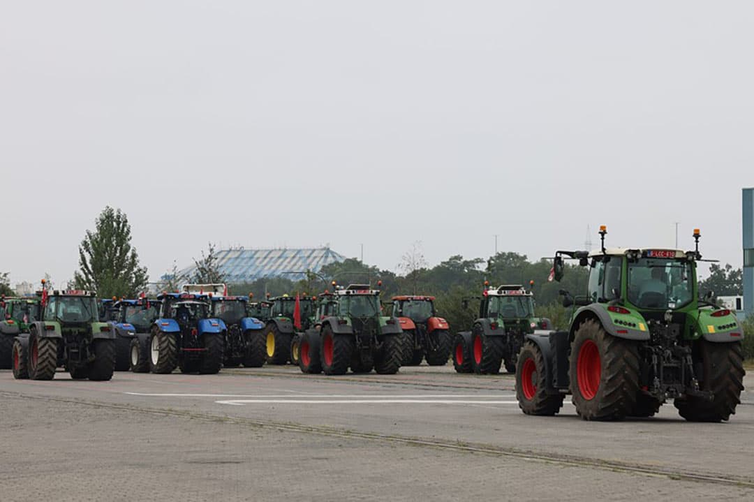 Een boerenprotest van Farmers Defence Force België wordt gehouden in park Spoor Oost in Antwerpen. - Foto: ANP
