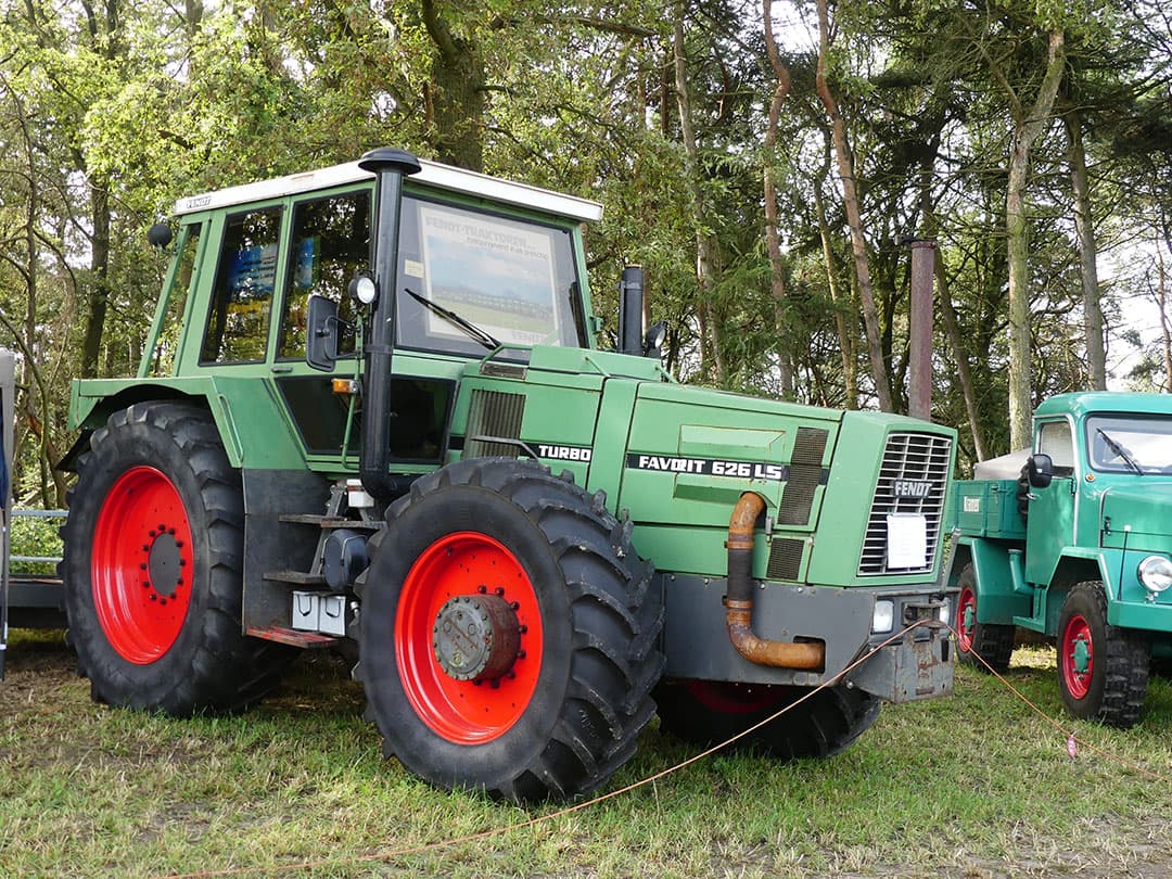 Een Fendt 626 met 252 pk. Er zijn er in de periode 1981 tot 1986 maar 62 van gebouwd. Nooit een commercieel succes, maar de 626 is inmiddels roofgoed onder verzamelaars.