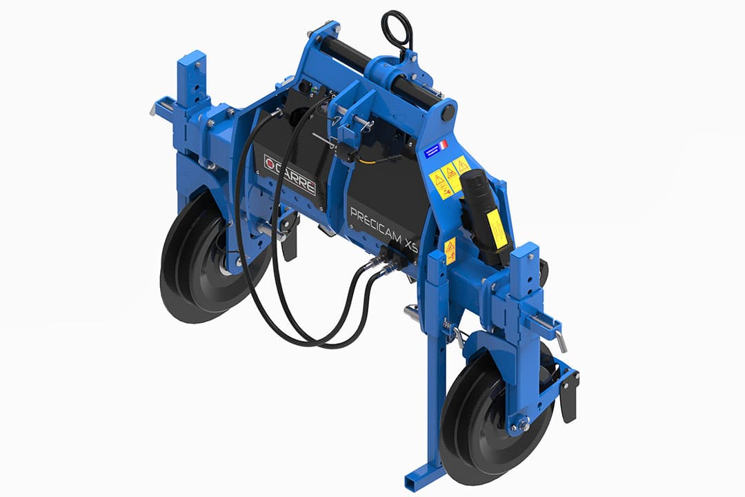 Speciaal voor het schoffelen in bedden- en groententeelt met smallere spoorbreedtes (1,30 tot 2,40 m) brengt de Franse machinefabrikant Carré het nieuwe Precicam XS-sideshiftsysteem op de markt.