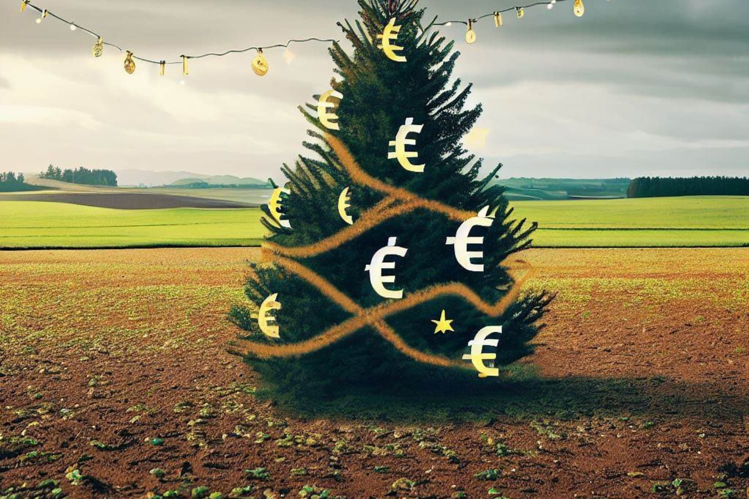 kerstboom met eurotekens