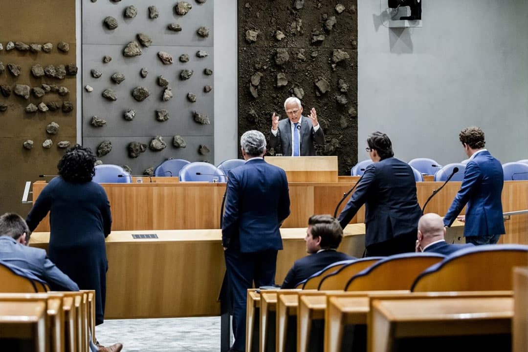 Piet Adema, minister van Landbouw, Natuur en Voedselkwaliteit, in een eerder debat over het Landbouwakkoord. - Foto: ANP