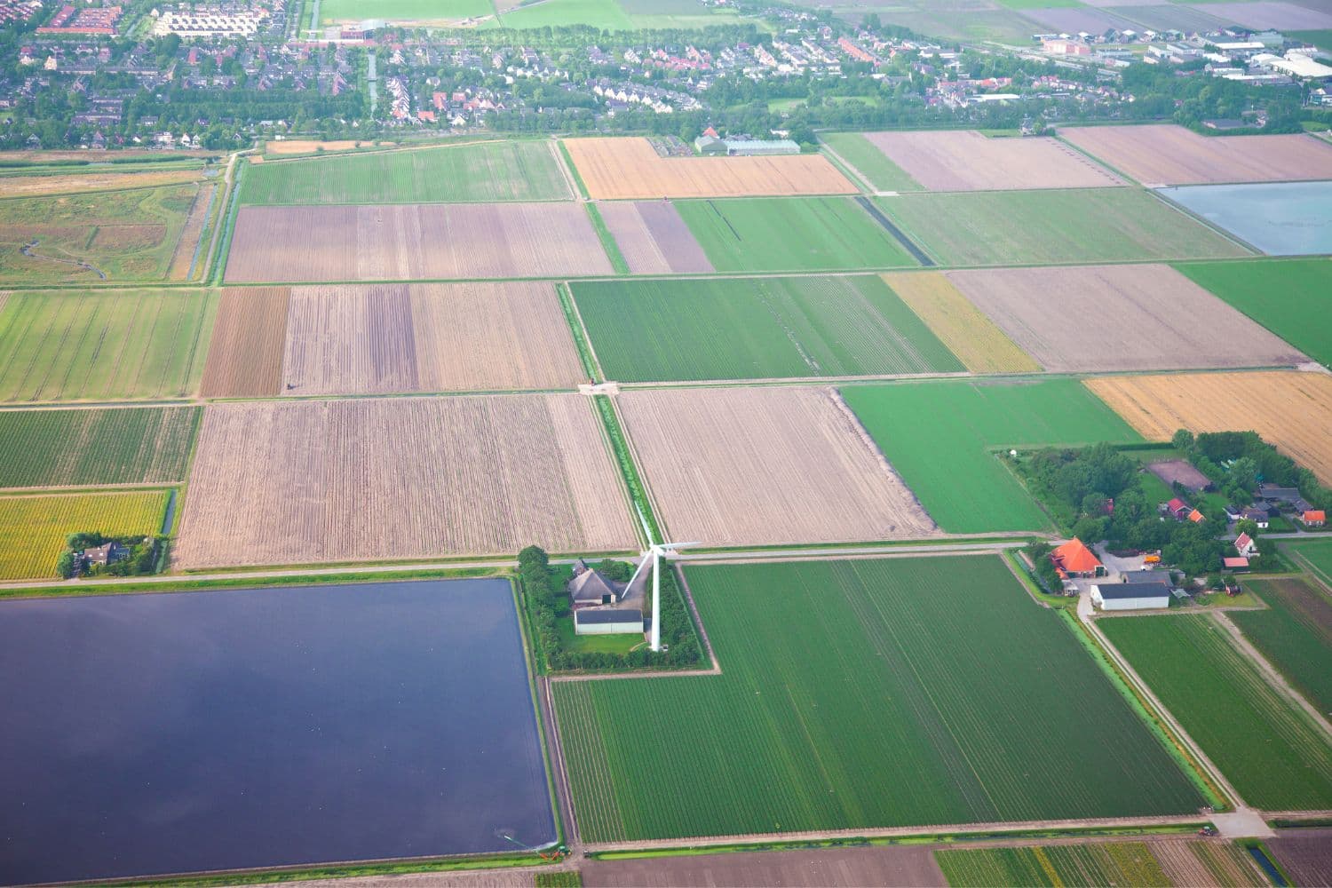 luchtfoto landbouwgebied