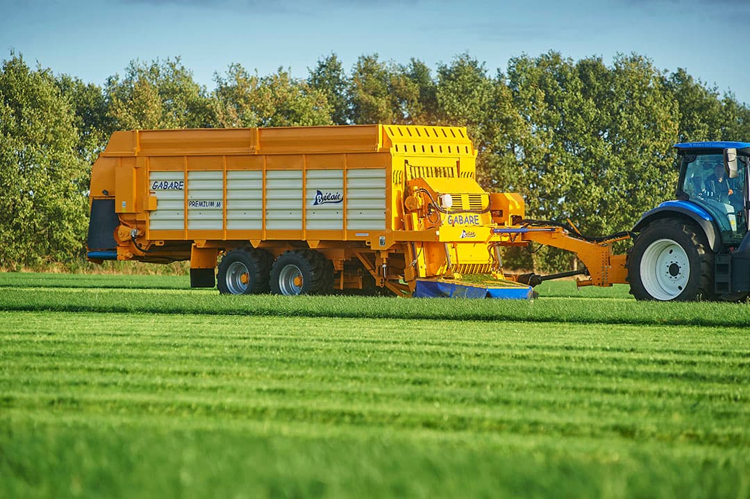 Bélair biedt meerdere opties in de Premium-serie maaiwagens. Importeur Farmstore demonstreerde met het M-type. Maar voor dit seizoen wordt een nieuwe PR-serie maaiwagens verwacht. - Foto's: Van Assendelft Fotografie