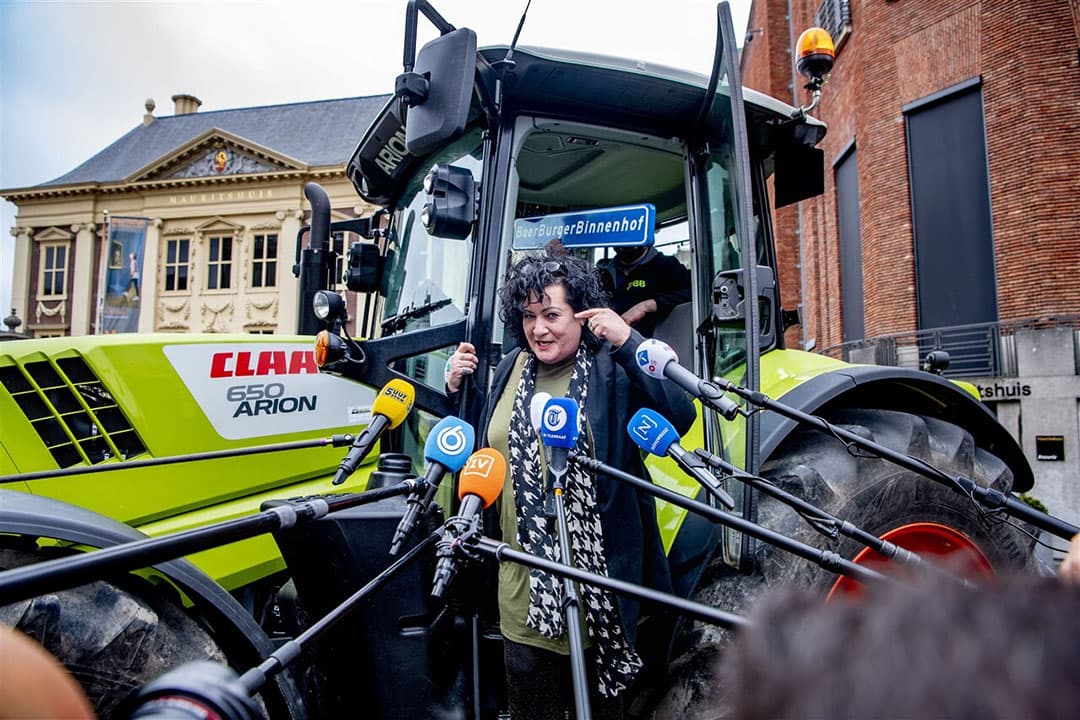 Partijleider Caroline van der Plas van de BoerBurgerBeweging (BBB) op het Binnenhof, de dag na de Tweede Kamerverkiezingen, 18 maart 2021. - Foto: ANP