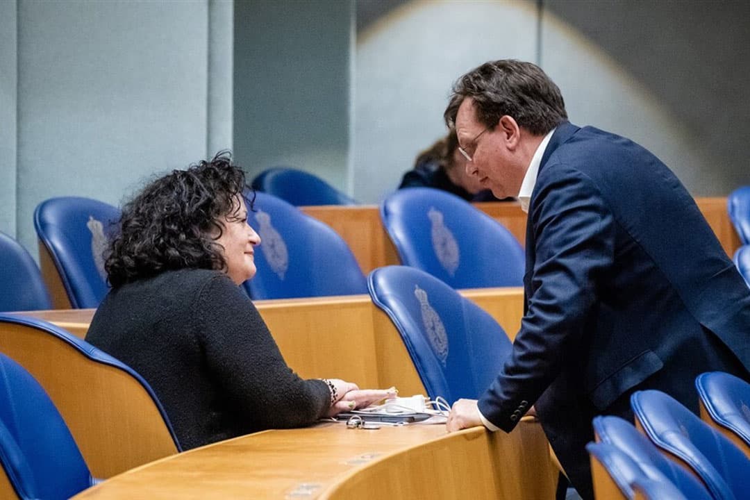 Caroline van der Plas (BBB) en Jaco Geurts (CDA) tijdens het wekelijkse vragenuur in de Tweede Kamer. - Foto: ANP