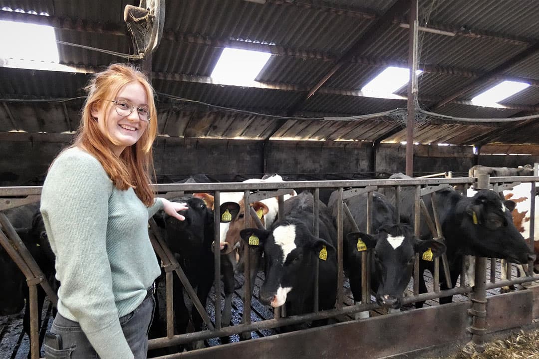 Door alle onzekerheid rondom de agrarisch sector kiest Emma Dijkman voor een baan in de zorg. Dat ze daarnaast toch het ouderlijk boerenbedrijf gaat runnen, sluit ze niet uit. - Foto: Jessilyn van de Coevering