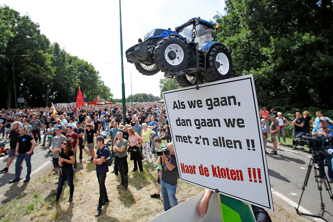 Onder leiding van FDF wordt 11 maart een anti-kabinetsdemonstratie gehouden in Den Haag. FDF rekent op protesterende 10.000 boeren. Foto: Ton Kastermans