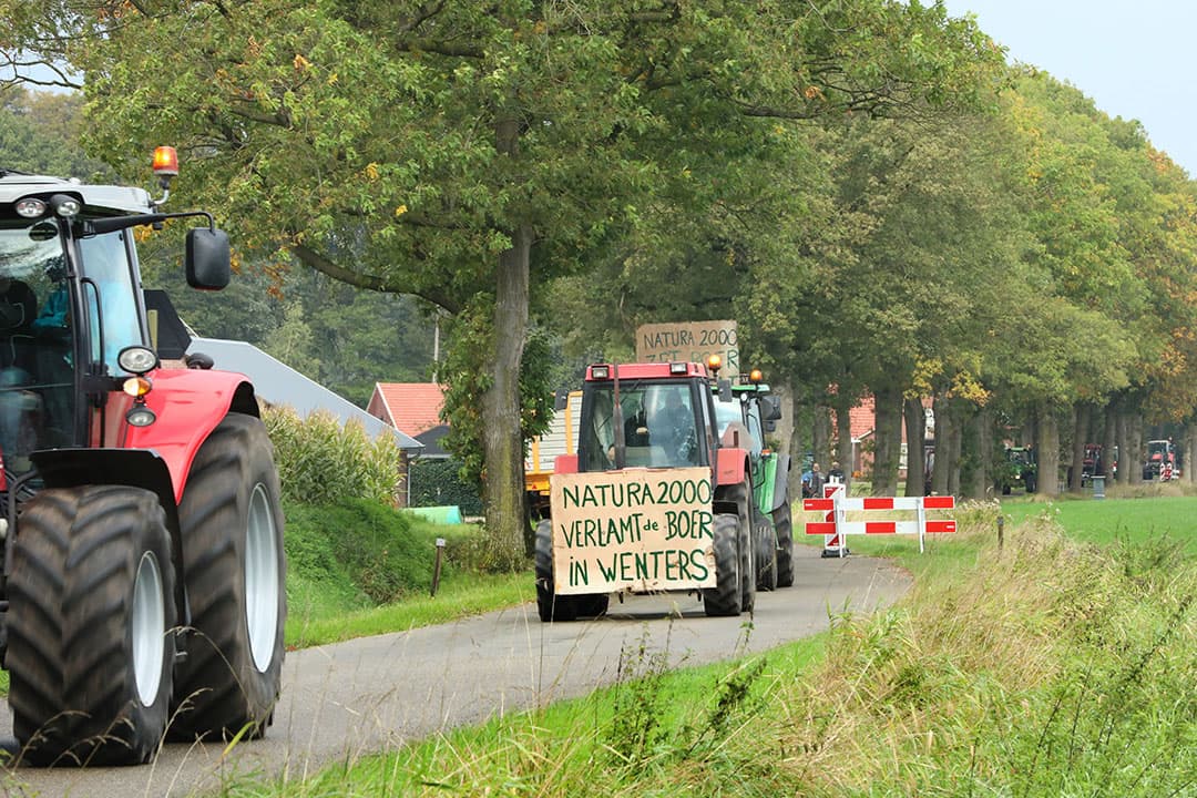 Protest in Winterswijk tegen de aangekondigde stikstofmaatregelen om Natura-2000 gebieden. - Foto: Henk Riswick