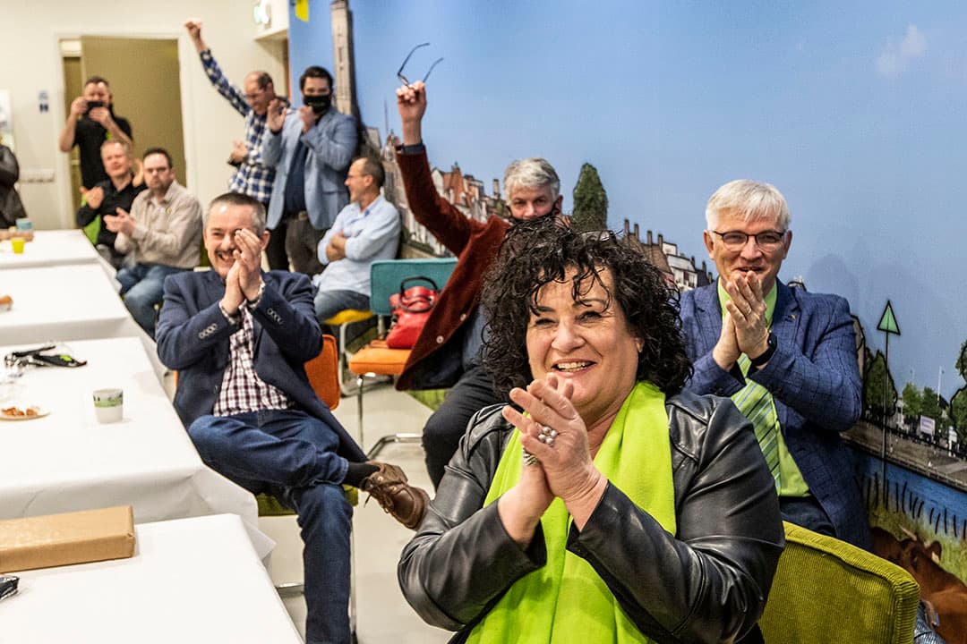 Caroline van der Plas en andere kandidaten zien in 2021 de eerste verkiezingsuitslagen. - Foto: Ronald Hissink