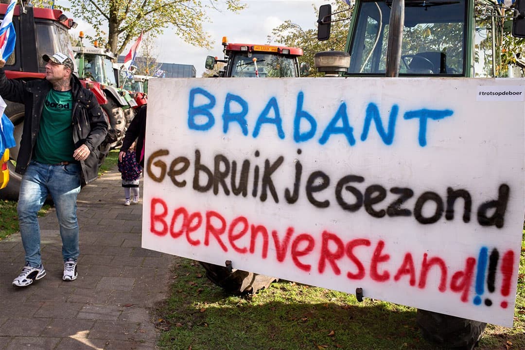 Net als in oktober 2019 (hier op archiefbeeld) gaan boeren protesteren bij het provinciehuis in Den Bosch. - Foto: ANP